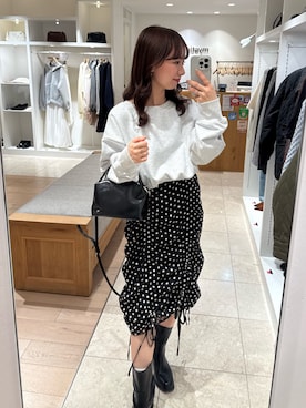 「mystic（ミスティック）のアイテム（ワンピース/ドレス）」を使った、つゆちゃんさん（レディース・156cm）の冬コーディネート