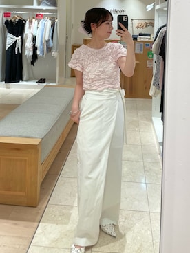 「mystic（ミスティック）のアイテム（その他シューズ）」を使った、つゆちゃんさん（レディース・156cm）の夏コーディネート