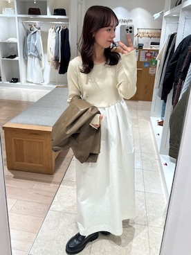 「mystic（ミスティック）のアイテム（ワンピース/ドレス）」を使った、つゆちゃんさん（レディース・156cm）の冬コーディネート