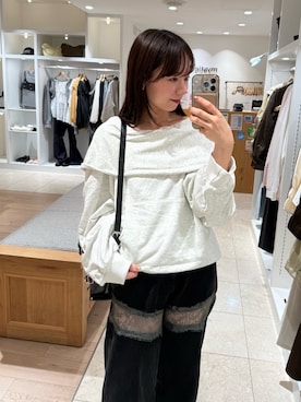 「mystic（ミスティック）のアイテム（ショルダーバッグ）」を使った、つゆちゃんさん（レディース・156cm）の秋コーディネート