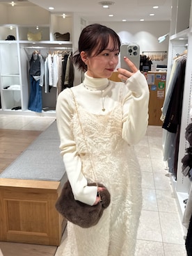 「アイテム（サロペット/オーバーオール）」を使った、つゆちゃんさん（レディース・156cm）の冬コーディネート