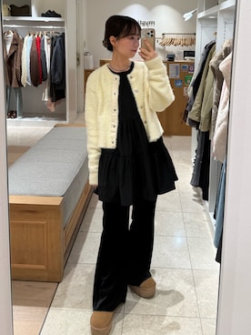 「アイテム（チュニック）」を使った、つゆちゃんさん（レディース・156cm）の秋コーディネート