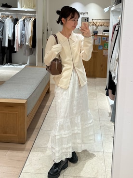 「mystic（ミスティック）のアイテム（ボストンバッグ）」を使った、つゆちゃんさん（レディース・156cm）の春コーディネート