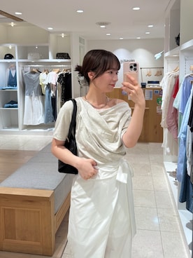 「mystic（ミスティック）のアイテム（Tシャツ/カットソー）」を使った、つゆちゃんさん（レディース・156cm）の夏コーディネート