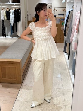 「mystic（ミスティック）のアイテム（ネックレス）」を使った、つゆちゃんさん（レディース・156cm）の夏コーディネート