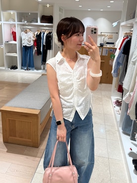 「mystic（ミスティック）のアイテム（ネックレス）」を使った、つゆちゃんさん（レディース・156cm）の夏コーディネート