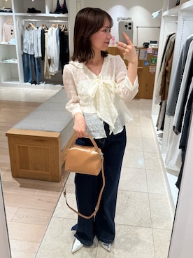 「mystic（ミスティック）のアイテム（トートバッグ）」を使った、つゆちゃんさん（レディース・156cm）の春コーディネート