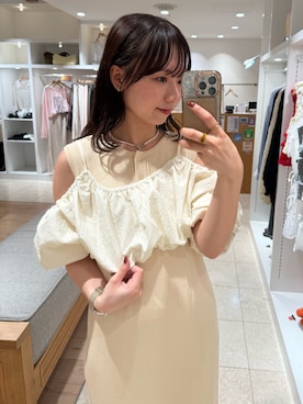 「mystic（ミスティック）のアイテム（ワンピース）」を使った、つゆちゃんさん（レディース・156cm）の秋コーディネート