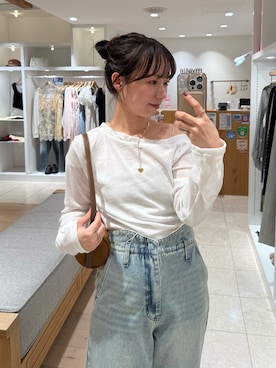 「mystic（ミスティック）のアイテム（ハンドバッグ）」を使った、つゆちゃんさん（レディース・156cm）の秋コーディネート