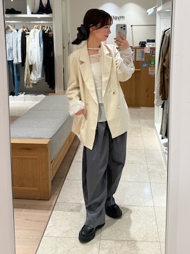 「mystic（ミスティック）のアイテム（テーラードジャケット）」を使った、つゆちゃんさん（レディース・156cm）の春コーディネート