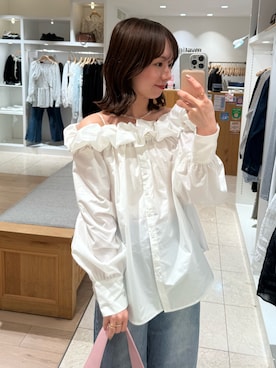 「mystic（ミスティック）のアイテム（ハンドバッグ）」を使った、つゆちゃんさん（レディース・156cm）の春コーディネート