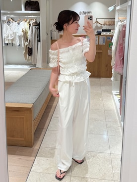 「アイテム（つなぎ/オールインワン）」を使った、つゆちゃんさん（レディース・156cm）の夏コーディネート