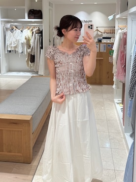 「mystic（ミスティック）のアイテム（スカート）」を使った、つゆちゃんさん（レディース・156cm）の夏コーディネート