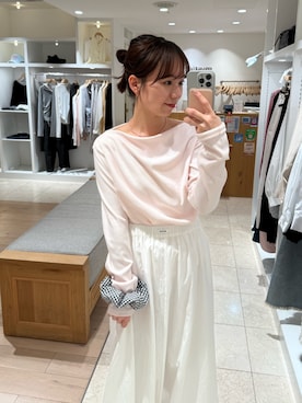 「mystic（ミスティック）のアイテム（シュシュ）」を使った、つゆちゃんさん（レディース・156cm）の春コーディネート