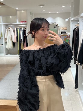 「mystic（ミスティック）のアイテム（シャツ/ブラウス）」を使った、つゆちゃんさん（レディース・156cm）の冬コーディネート