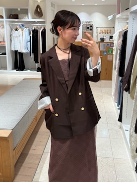 「mystic（ミスティック）のアイテム（ワンピース）」を使った、つゆちゃんさん（レディース・156cm）の秋コーディネート