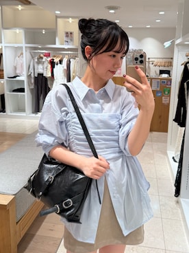 「mystic（ミスティック）のアイテム（ショルダーバッグ）」を使った、つゆちゃんさん（レディース・156cm）の秋コーディネート