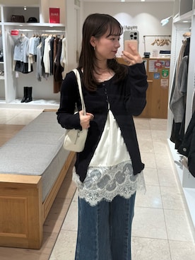 「mystic（ミスティック）のアイテム（シャツ/ブラウス）」を使った、つゆちゃんさん（レディース・156cm）の冬コーディネート