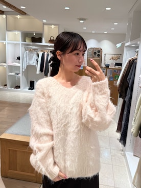 「mystic（ミスティック）のアイテム（ニット/セーター）」を使った、つゆちゃんさん（レディース・156cm）の秋コーディネート