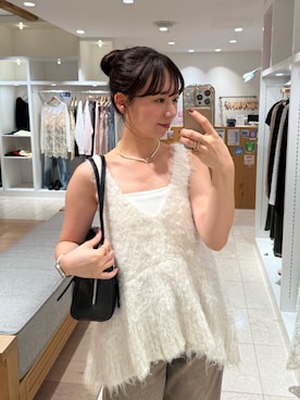 「mystic（ミスティック）のアイテム（ベスト）」を使った、つゆちゃんさん（レディース・156cm）の秋コーディネート