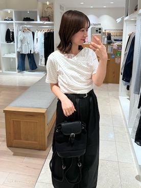 「mystic（ミスティック）のアイテム（バックパック/リュック）」を使った、つゆちゃんさん（レディース・156cm）の春コーディネート