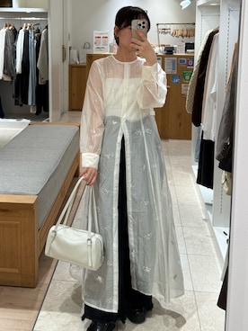 「mystic（ミスティック）のアイテム（ワンピース）」を使った、つゆちゃんさん（レディース・156cm）の秋コーディネート