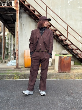 「アイテム（ベスト）」を使った、ちゃんまつ:Reさん（メンズ・166cm）の秋コーディネート