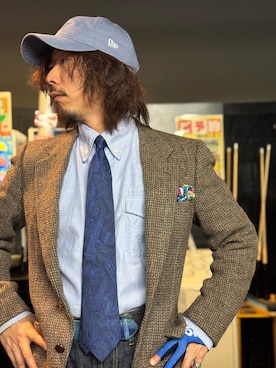 「アイテム（帽子）」を使った、ちゃんまつ:Reさん（メンズ・166cm）の冬コーディネート