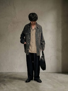 「ATTACHMENT（アタッチメント）のアイテム（シューズ）」を使った、Ryooさん（メンズ・170cm）の春コーディネート