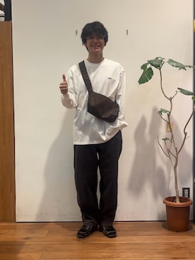 「アイテム（トップス）」を使った、みねいさん（メンズ・170cm・10代）の秋コーディネート