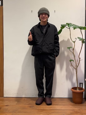 「アイテム（ニットキャップ/ビーニー）」を使った、みねいさん（メンズ・170cm・10代）の秋コーディネート