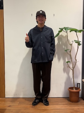 「アイテム（シャツ/ブラウス）」を使った、みねいさん（メンズ・170cm・10代）の秋コーディネート