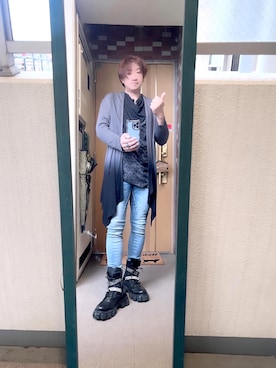 「SCHLUSSEL（シュリセル）のアイテム（トップス）」を使った、fantastic     blueさん（メンズ・172cm）の秋コーディネート