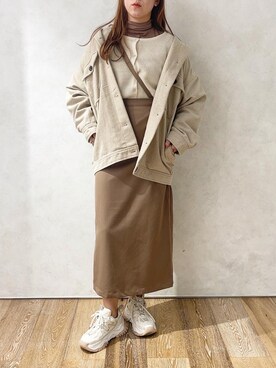 「apres jour clair（アプレジュールクレア）のアイテム（その他アウター）」を使った、apresjour clairさん（レディース・160cm）の秋コーディネート