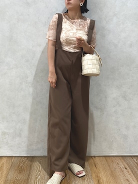 「apres jour clair（アプレジュールクレア）のアイテム（オールインワン・サロペット）」を使った、apresjour clairさん（レディース・159cm）の夏コーディネート