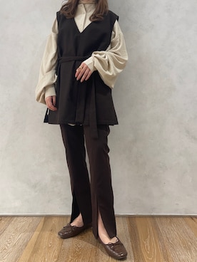 「apres jour（アプレジュール）のアイテム（バレエシューズ）」を使った、apresjour clairさん（レディース・155cm）の冬コーディネート