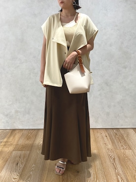 「シンフルコーデ」｜「アイテム（キャミソール）」を使った、apresjour clairさん（レディース・159cm）の夏コーディネート