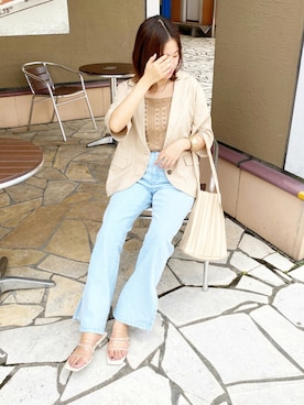 「apres jour clair（アプレジュールクレア）のアイテム（テーラードジャケット）」を使った、apresjour clairさん（レディース・162cm）の夏コーディネート