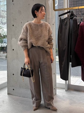 「Chaos（カオス）のChaos(カオス)/◆坪田あさみさんInstaLIVE紹介◆　 ペルシアモールニットプルオーバー（ニット/セーター）」を使った、chaos_kawaさん（レディース・150cm）の秋コーディネート