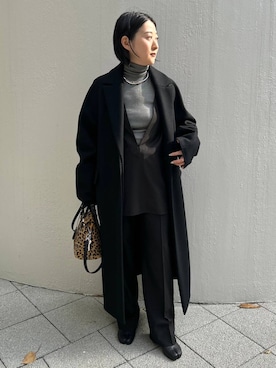 「アイテム（チェスターコート）」を使った、chaos_kawaさん（レディース・150cm）の冬コーディネート