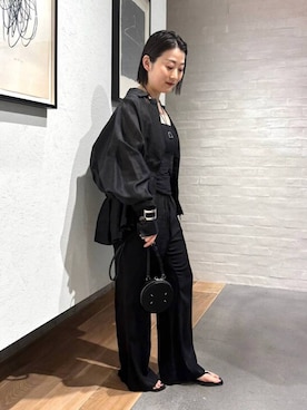 「Chaos（カオス）のChaos(カオス)/シルシャーパンツ（その他パンツ、ブラック系）」を使った、chaos_kawaさん（レディース・150cm）の夏コーディネート