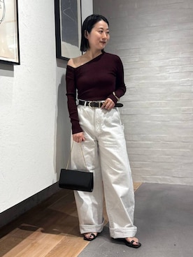 「Chaos（カオス）のChaos(カオス)/ ◆WHY NOT NOW◆ノイズホワイトデニム（デニムパンツ、ホワイト系）」を使った、chaos_kawaさん（レディース・150cm）の夏コーディネート