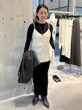 「Chaos（カオス）のChaos(カオス)/◆elegancese◆別注カシミヤストール（ストール/ショール）」を使った、chaos_kawaさん（レディース・150cm）の秋コーディネート