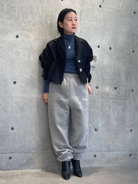 「Chaos（カオス）のアイテム（スウェットパンツ）」を使った、chaos_kawaさん（レディース・150cm）の冬コーディネート
