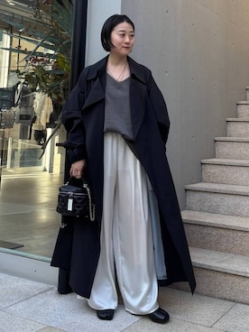 「アイテム（トレンチコート）」を使った、chaos_kawaさん（レディース・150cm）の秋コーディネート