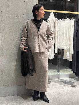 「Chaos（カオス）のChaos(カオス)/◆elegancese◆別注カシミヤストール（ストール/ショール）」を使った、chaos_kawaさん（レディース・150cm）の秋コーディネート