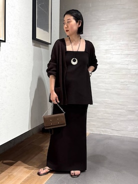 「Chaos（カオス）のTUAREG ﾍﾞｯﾁｭｳNL（ネックレス、グレー系）」を使った、chaos_kawaさん（レディース・150cm）の夏コーディネート