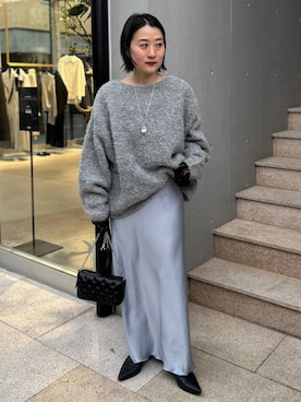 「Chaos（カオス）のChaos(カオス)/◆坪田あさみさんInstaLIVE紹介◆　 ペルシアモールニットプルオーバー（ニット/セーター）」を使った、chaos_kawaさん（レディース・150cm）の秋コーディネート