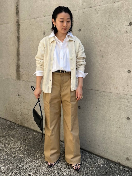 chaos ツータックチーノパンツ　38【新品】 Chaos(カオス)｜2タックチーノパンツ/ベージュ の通販｜ELLESHOP