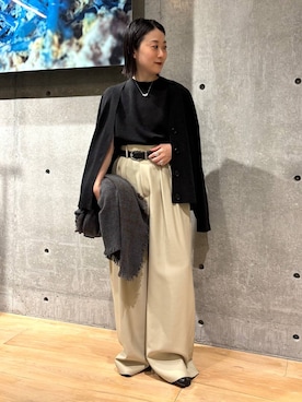 「Chaos（カオス）のChaos(カオス)/＜MANUELA＞別注Wループベルト（ベルト、ブラック系）」を使った、chaos_kawaさん（レディース・150cm）の夏コーディネート